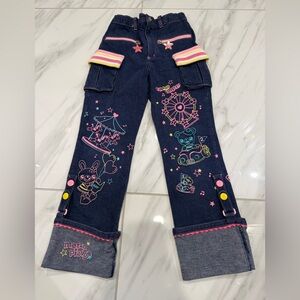 Vintage style mezzo piano jean denim pants 130cm